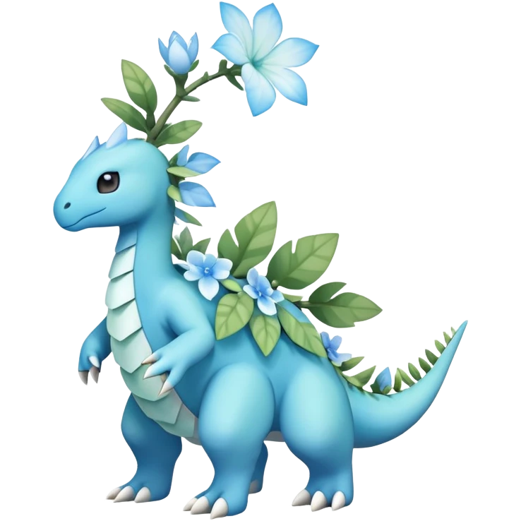 Meganium-Amaura-fakemon (full body) emoji