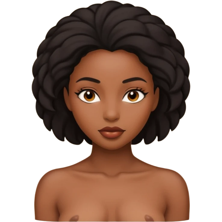 Femme nue noire emoji