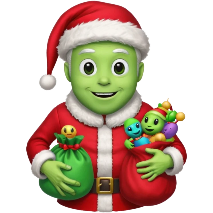 Alien man santa 
   emoji
