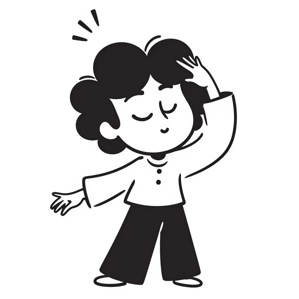 head scratching gesture with exaggerated expression emoji