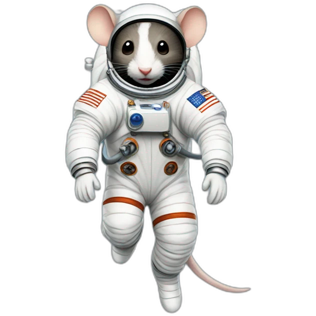 astronaut rat levitating emoji