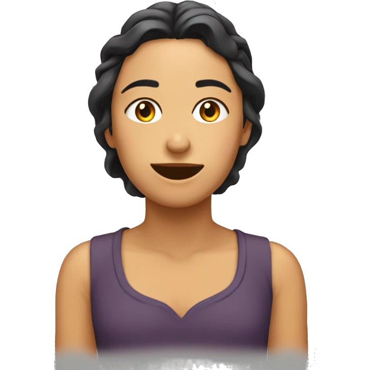 Una morena durmiendo emoji