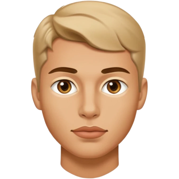 At five feet eleven and Caucasian,  a male model. He had full lips and feline eyes. emoji