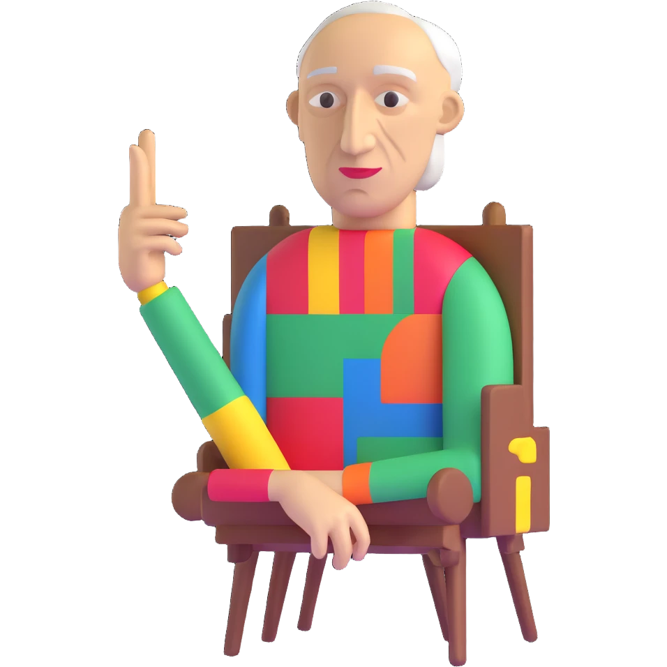 auto portrait of Pablo Picasso emoji