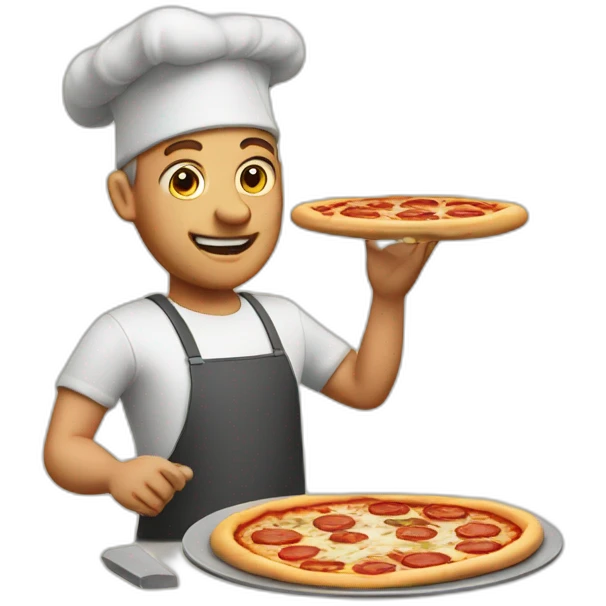 a nordic man making pizza emoji