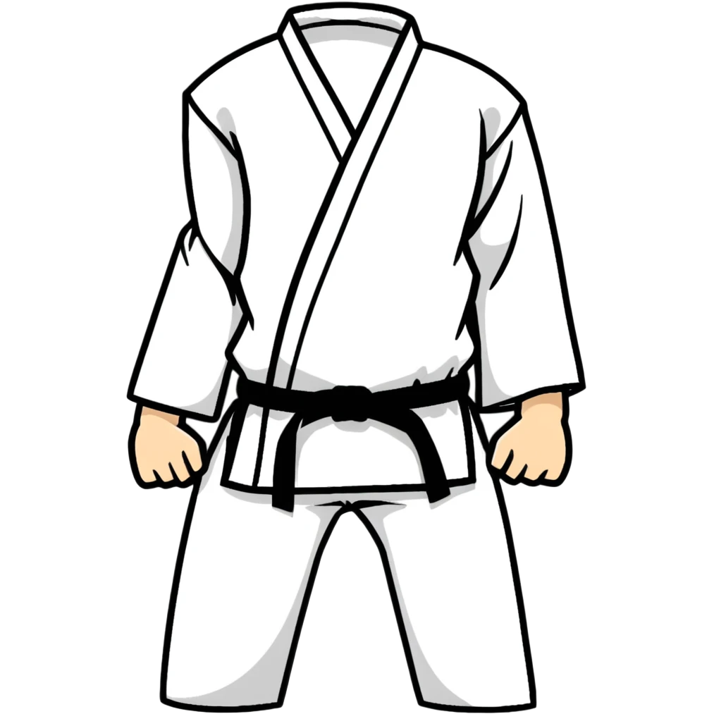 Clean white karate gi uniform only emoji