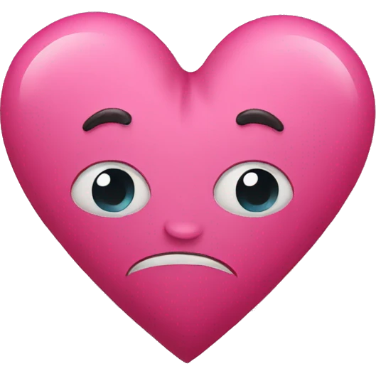 Heart with sad love emoji