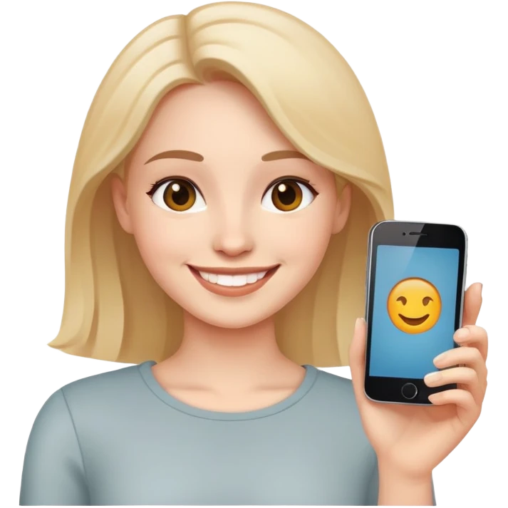 donna con smartphone emoji