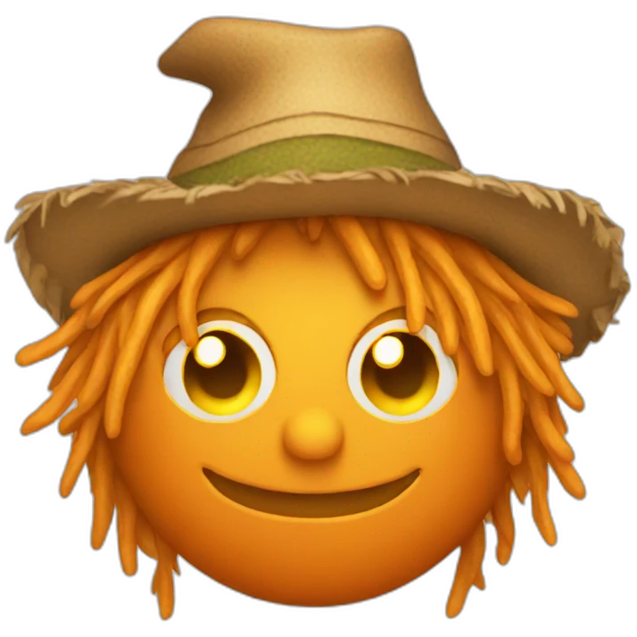 orange scarecrow emoji