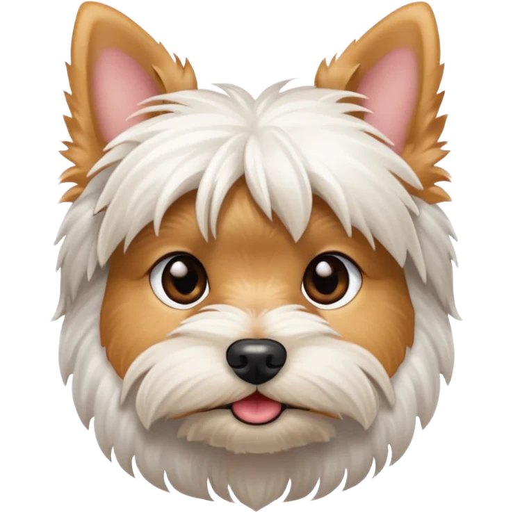 White yorkie terrier  emoji