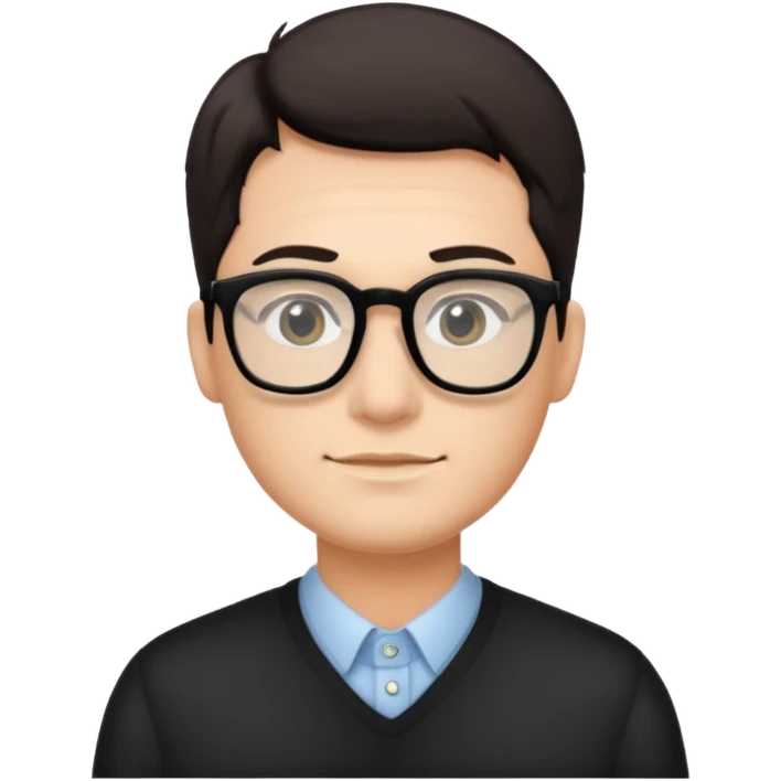 Black Frame Glasses Man emoji