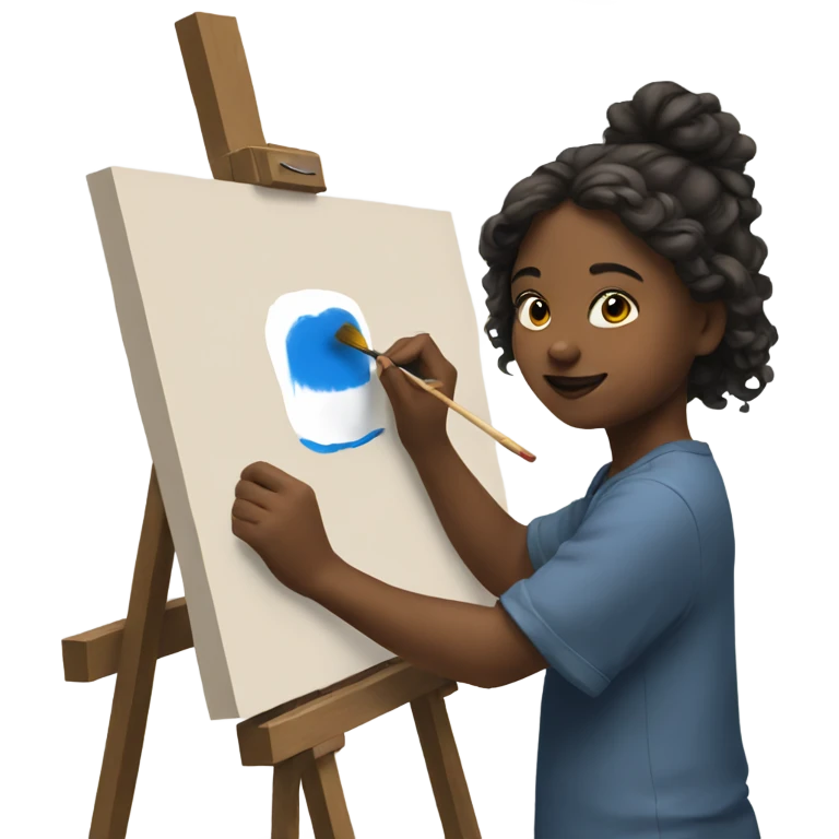 Girl painting  emoji