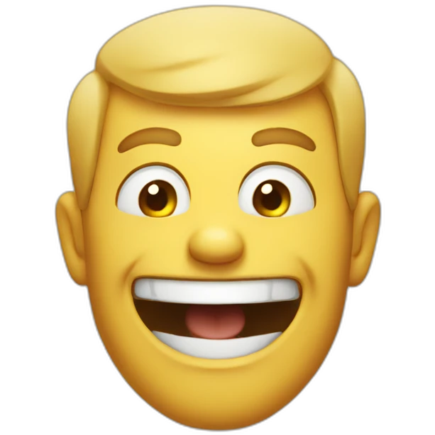 crazy dude laughing emoji