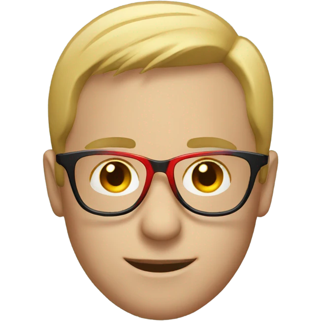 black and red glasses emoji