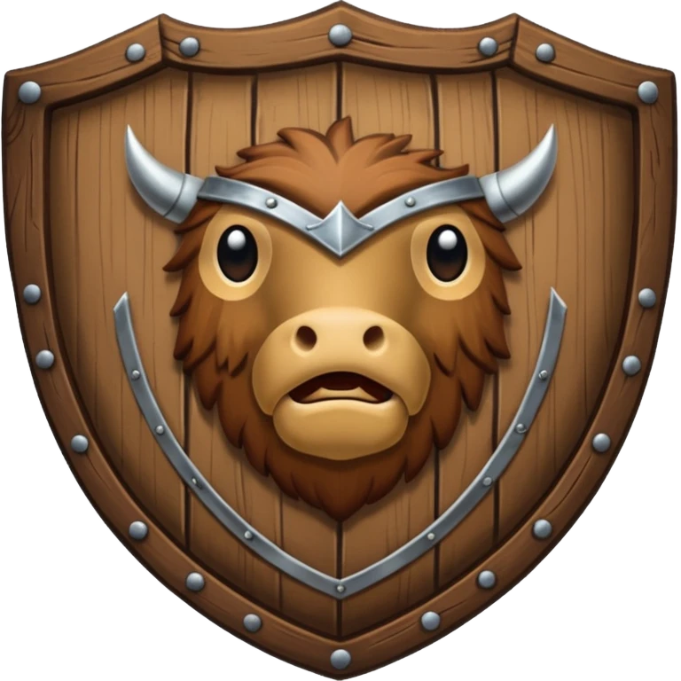 brown oaken shield with no face on it emoji