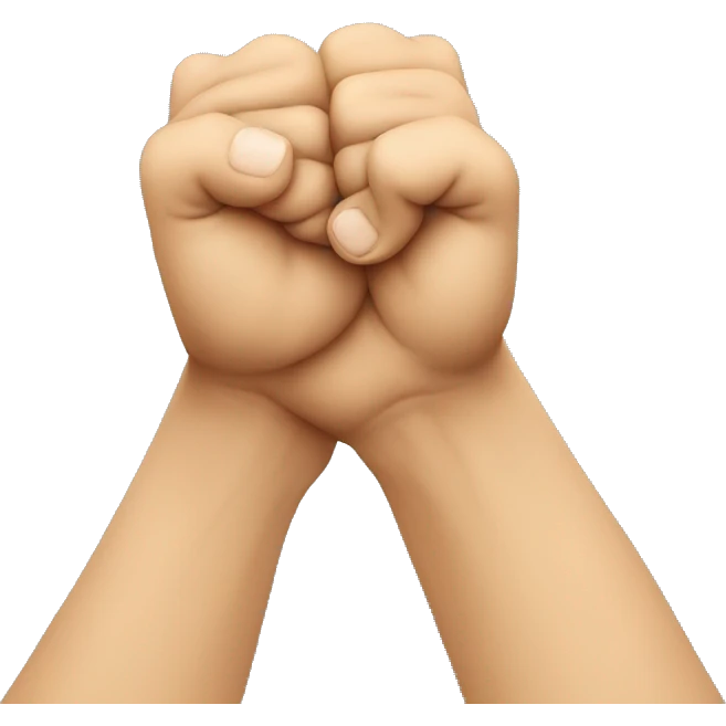 two fists interlocking their smallest fingers emoji