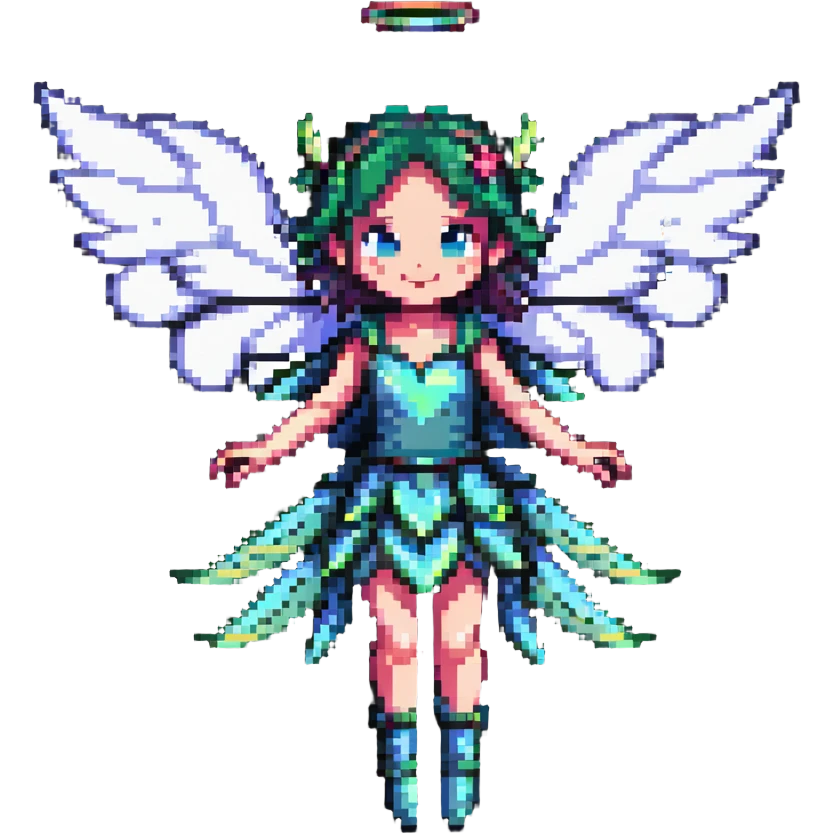 fairy with wings flying pose emoji