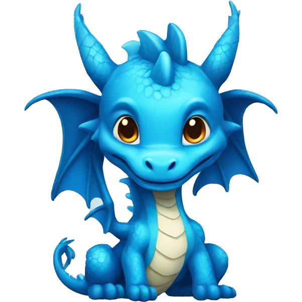 cute blue dragon emoji