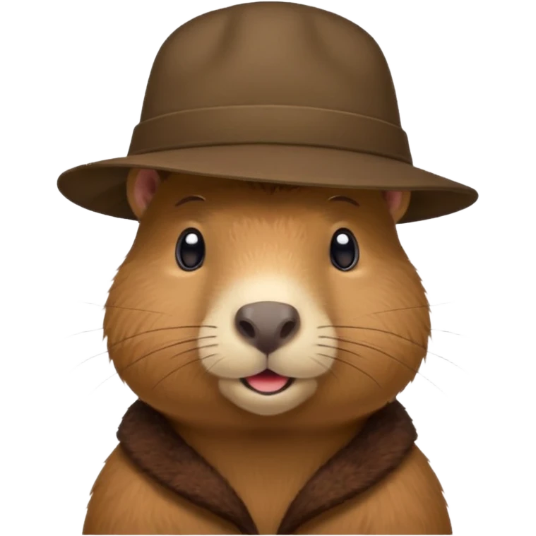 Cute Capybara wearing a hat emoji