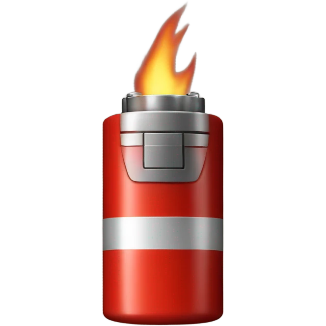 Unique Red battery fire emoji