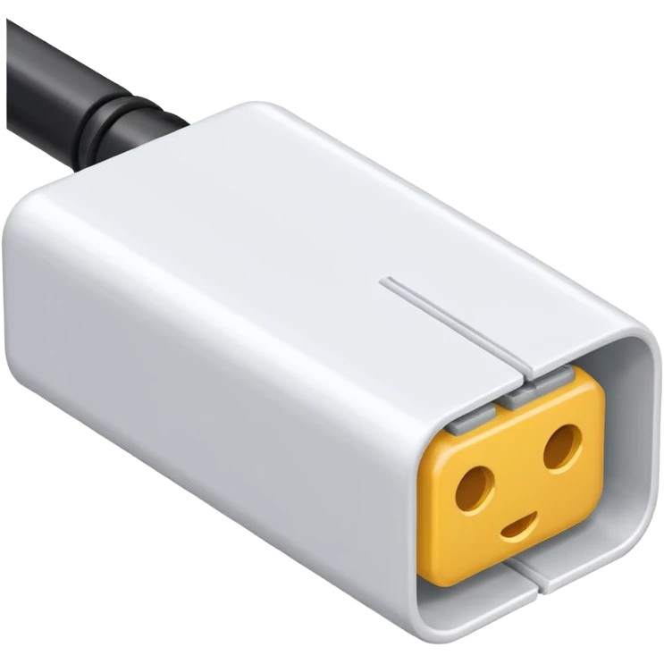 Cable duct, very narrow, white, plastic, square, long  emoji