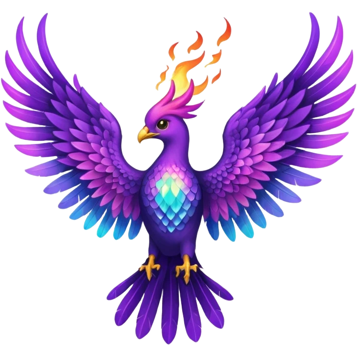 Purple flame phoenix wings 



 emoji