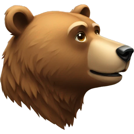 side profile bear emoji