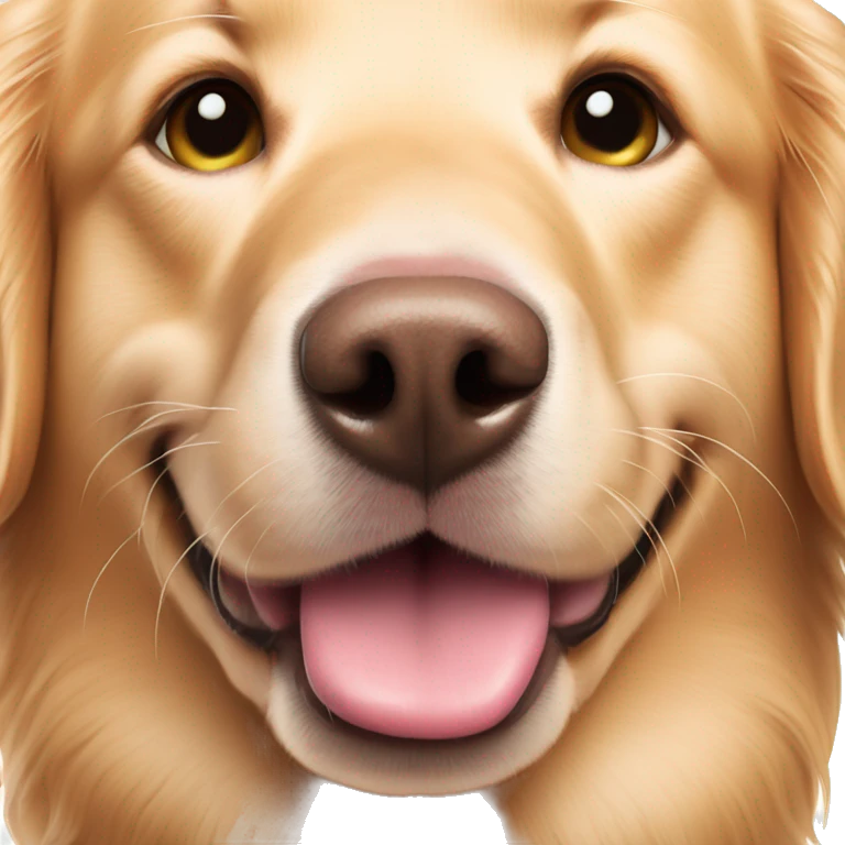 Golden retriever with pig nose emoji