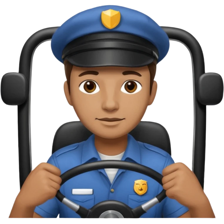 Bus Driver - cap, steering wheel





 emoji
