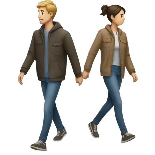 one person walking away from another person emoji
