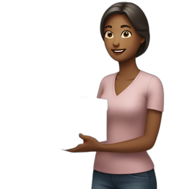 woman with gift box emoji