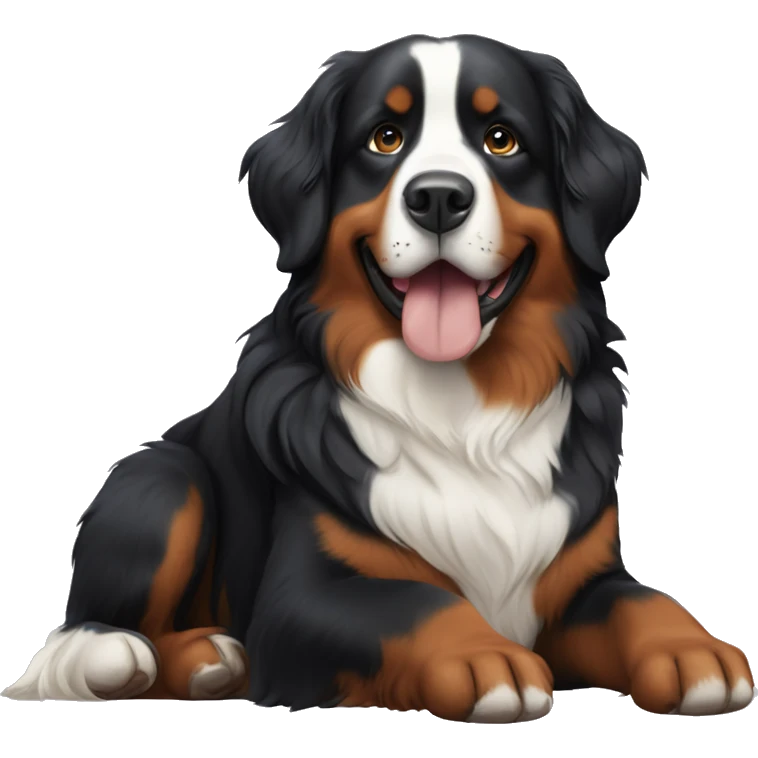 Bernese mountain dog and a Scandinavian girl emoji