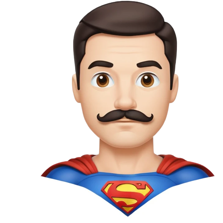 super man with mustache emoji