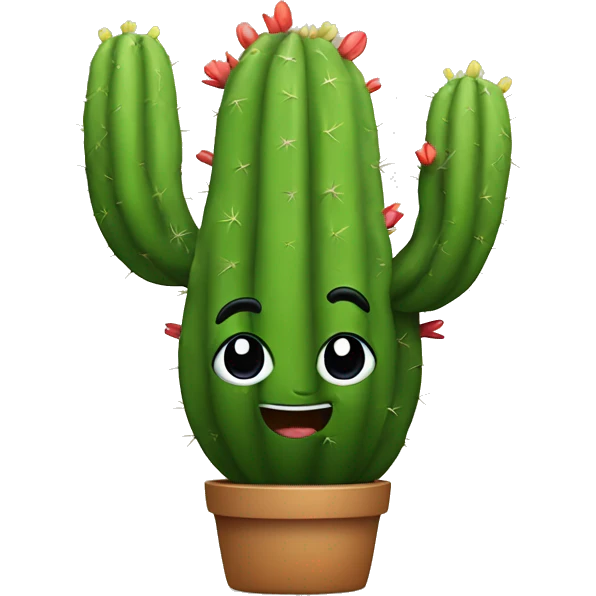 A cactus dancing emoji