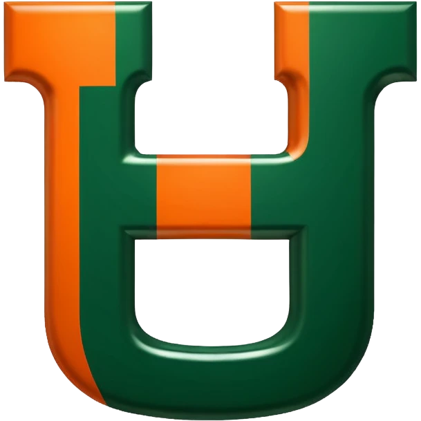Miami Hurricanes logo just the ‘U’ clipped with no background emoji