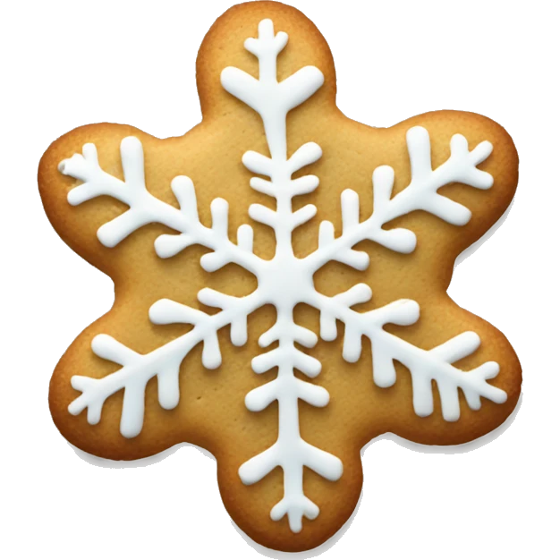 Cookie with snowflake on top emoji
