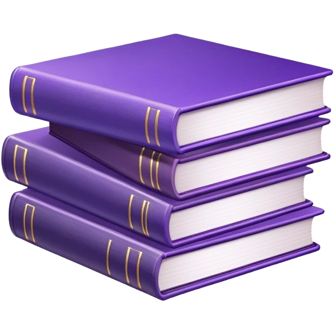 violet 3 books emoji