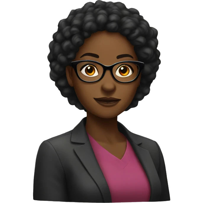 black women with glasses  emoji