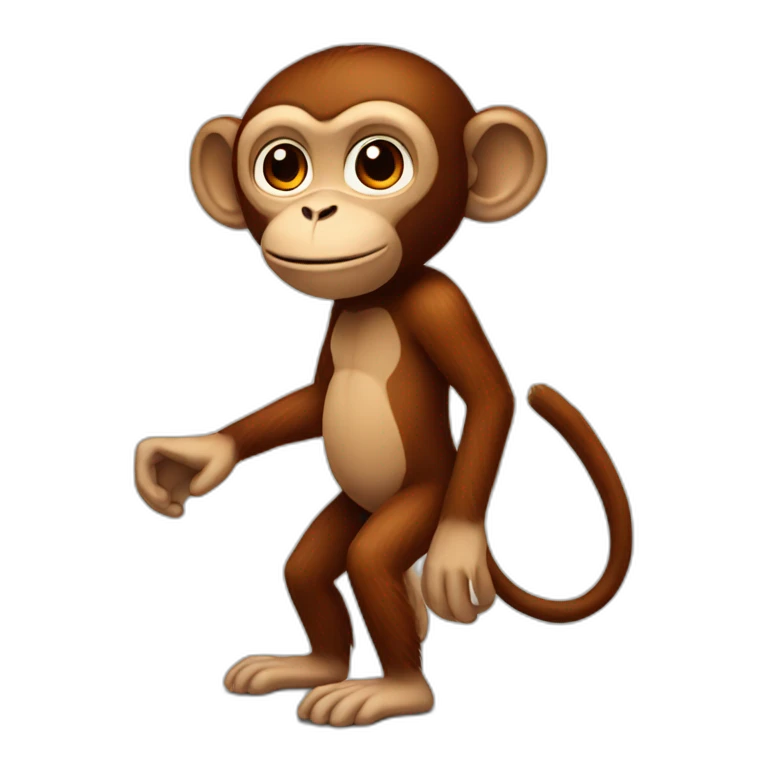 Monkey with red butt emoji