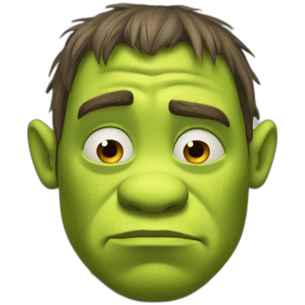 Depressed shrek emoji
