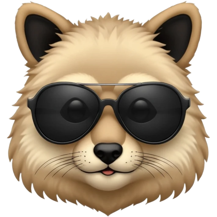 animal head and body wtih black sunglasses  emoji