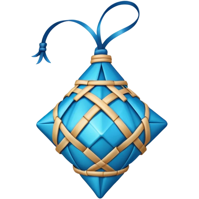ketupat biru emoji