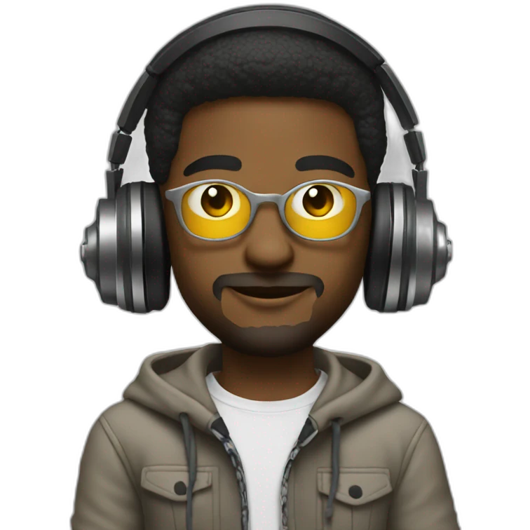 Dj with his turntables emoji
