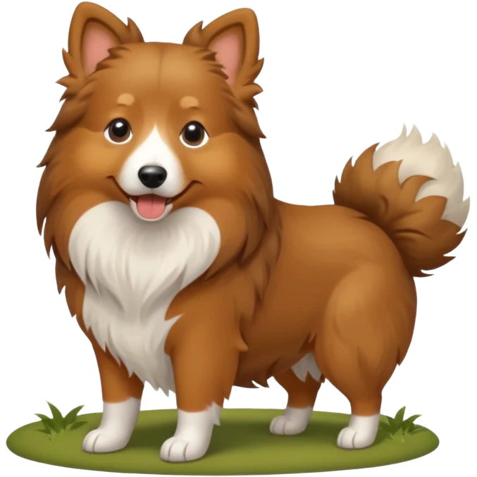 Shetland sheepdog pooping emoji
