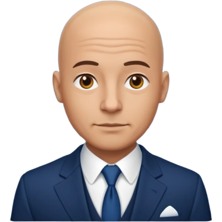 bald man in suit emoji
