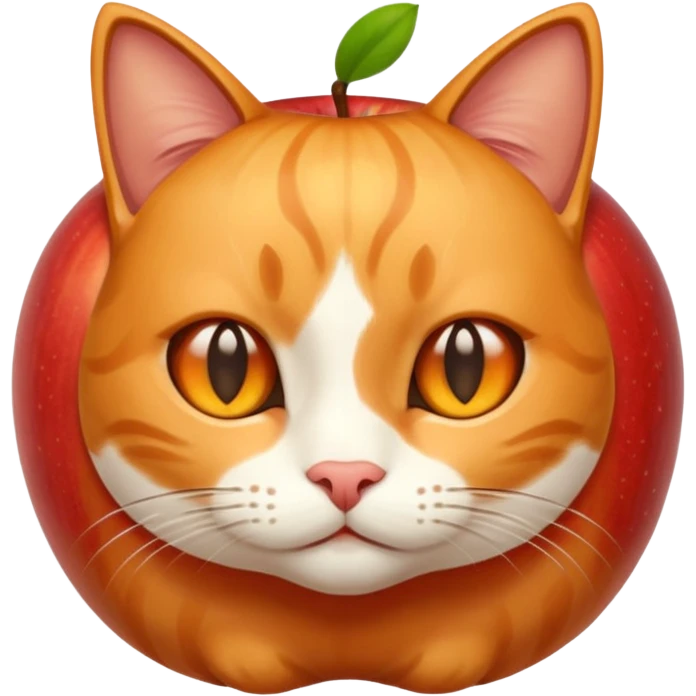 cat in apple emoji