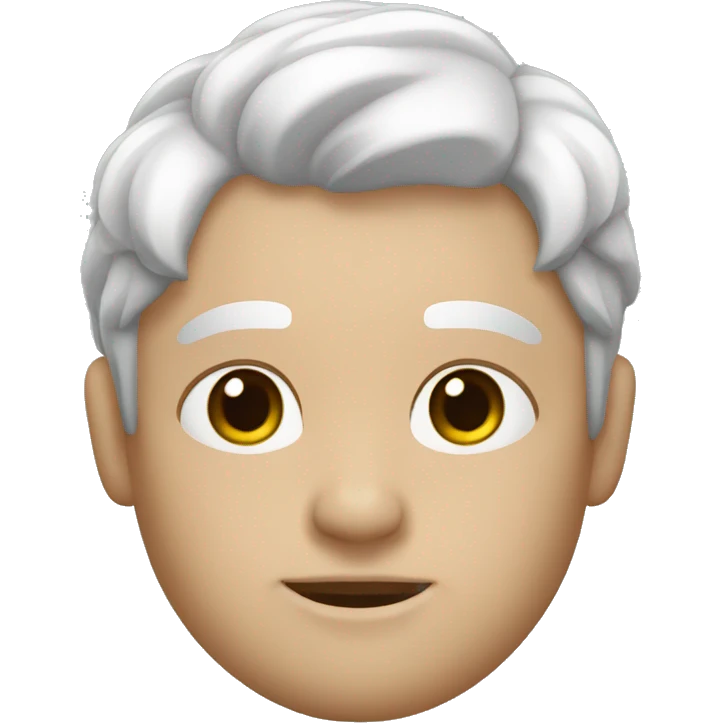 Pero blanco con orejas negras  emoji