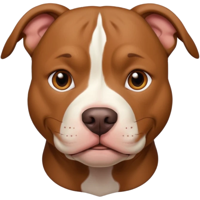 Un pitbull de carita tierna  emoji