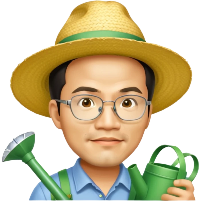 Asian man dressed as a gardener emoji