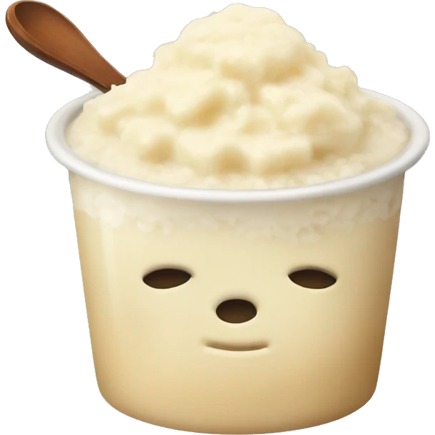 Rice pudding  emoji